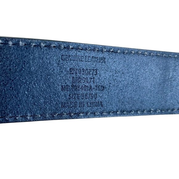 Wrangler Black Genuine Leather Work Belt - Silver Buckle Men's Size 36/90 - Picture 4 of 7